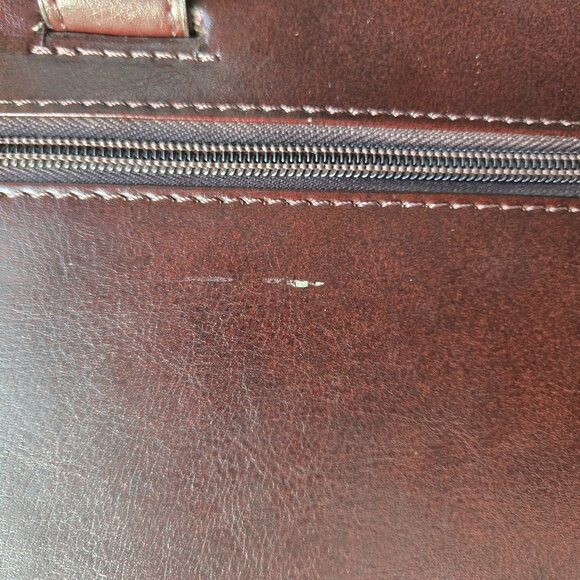 Bugatti Brown Leather Briefcase - Picture 11 of 16